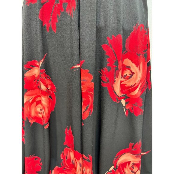 Womens Halter Midi Dress Size M Black Red Sexy Open Back Party Y2K - Picture 4 of 10